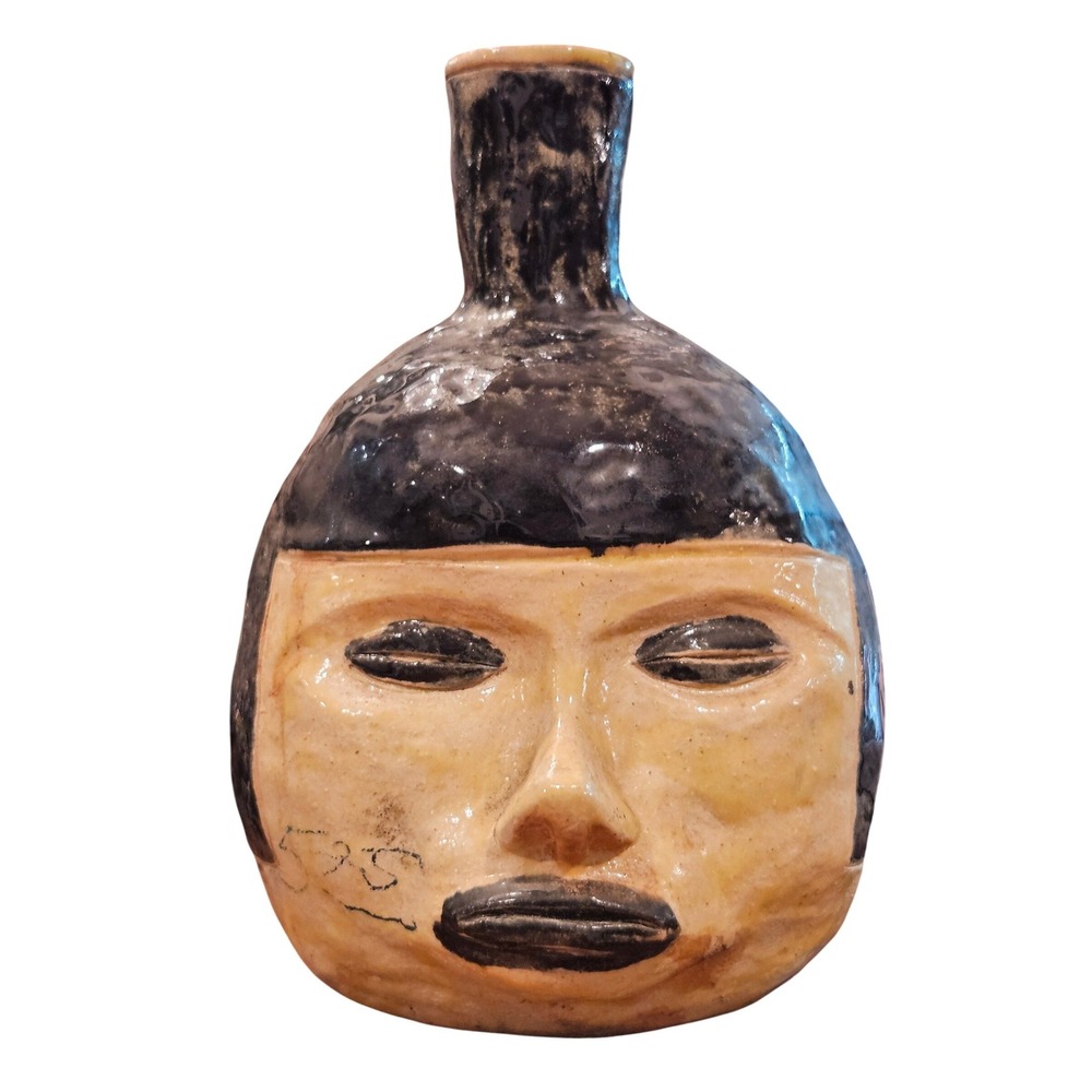 Nicole Goodman Ceramic Face‎ Jug Vase Handcrafted Art Pottery Head